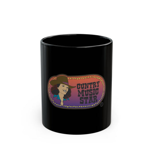 Country Music Star Black Coffee Mug Product