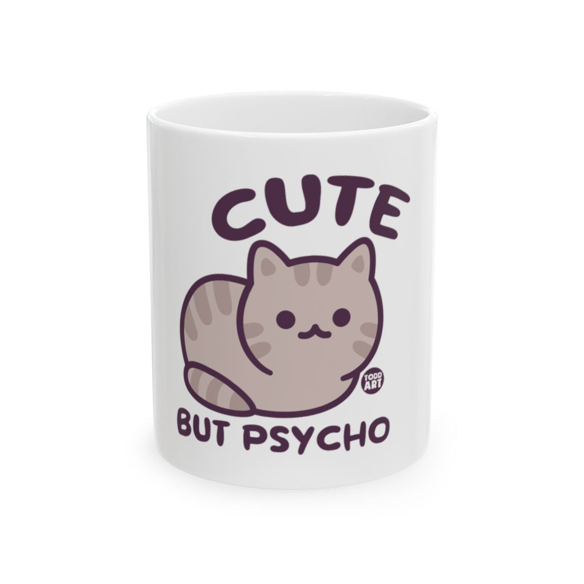 Cute But Psycho Cat Print Mug