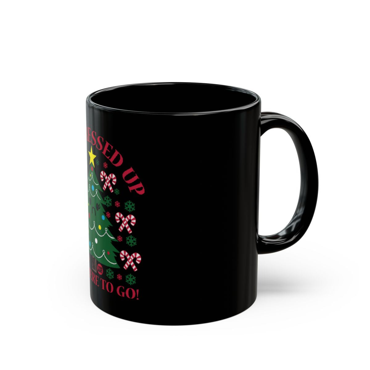 Christmas Tree and Candy Cane Design Coffee Mug